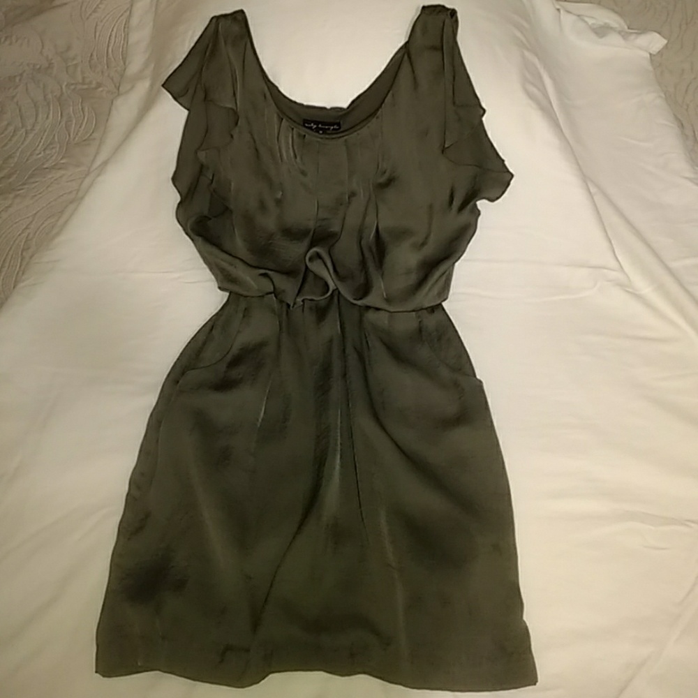 Beautiful Hunter Green Dress with Pockets, Sz M